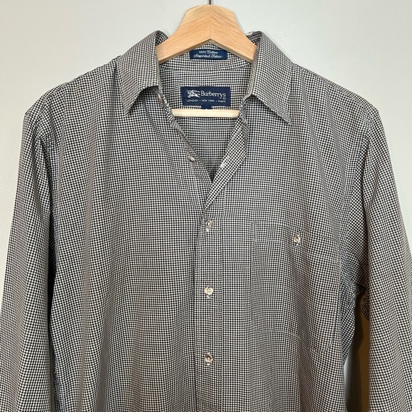 Burberry Brown Checkered Long Sleeve Casual Button Down Shirt Size Small - Picture 7 of 10